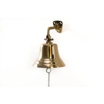 Mały żeglarski dzwon pokładowy z mosiądzu, marynistyczna dekoracja, morski symbol, żeglarski upominek